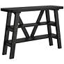 2_Olivia 47 1/4"W Reclaimed Black Oak 2-Shelf Console Table