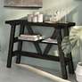 1_Olivia 47 1/4"W Reclaimed Black Oak 2-Shelf Console Table