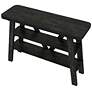 3_Olivia 47 1/4"W Reclaimed Black Oak 2-Shelf Console Table more views