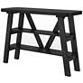 5_Olivia 47 1/4"W Reclaimed Black Oak 2-Shelf Console Table more views