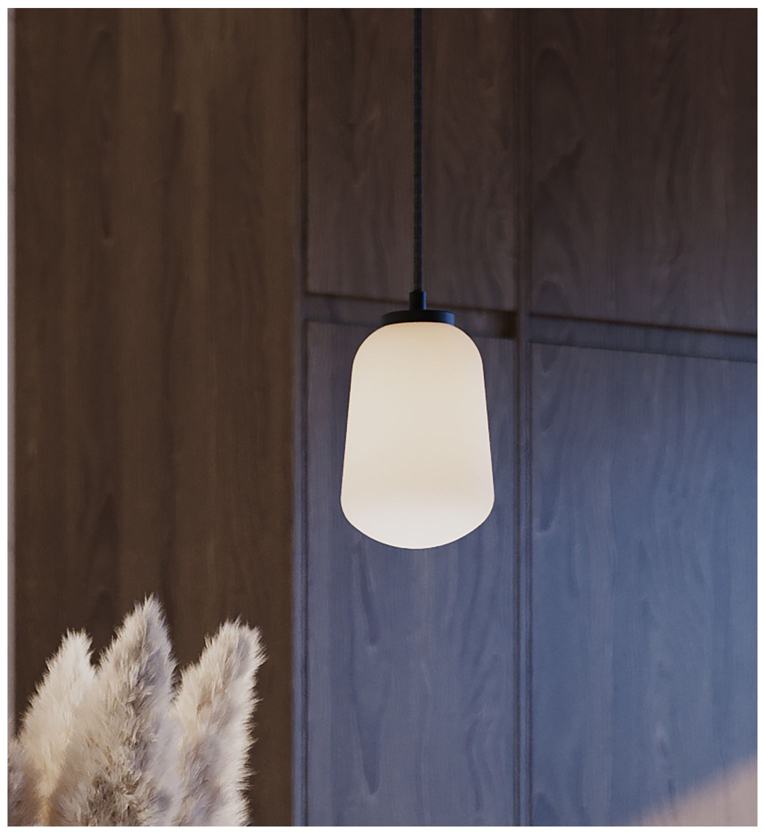 Image 4 Olivia 7" Wide Black LED Pendant more views