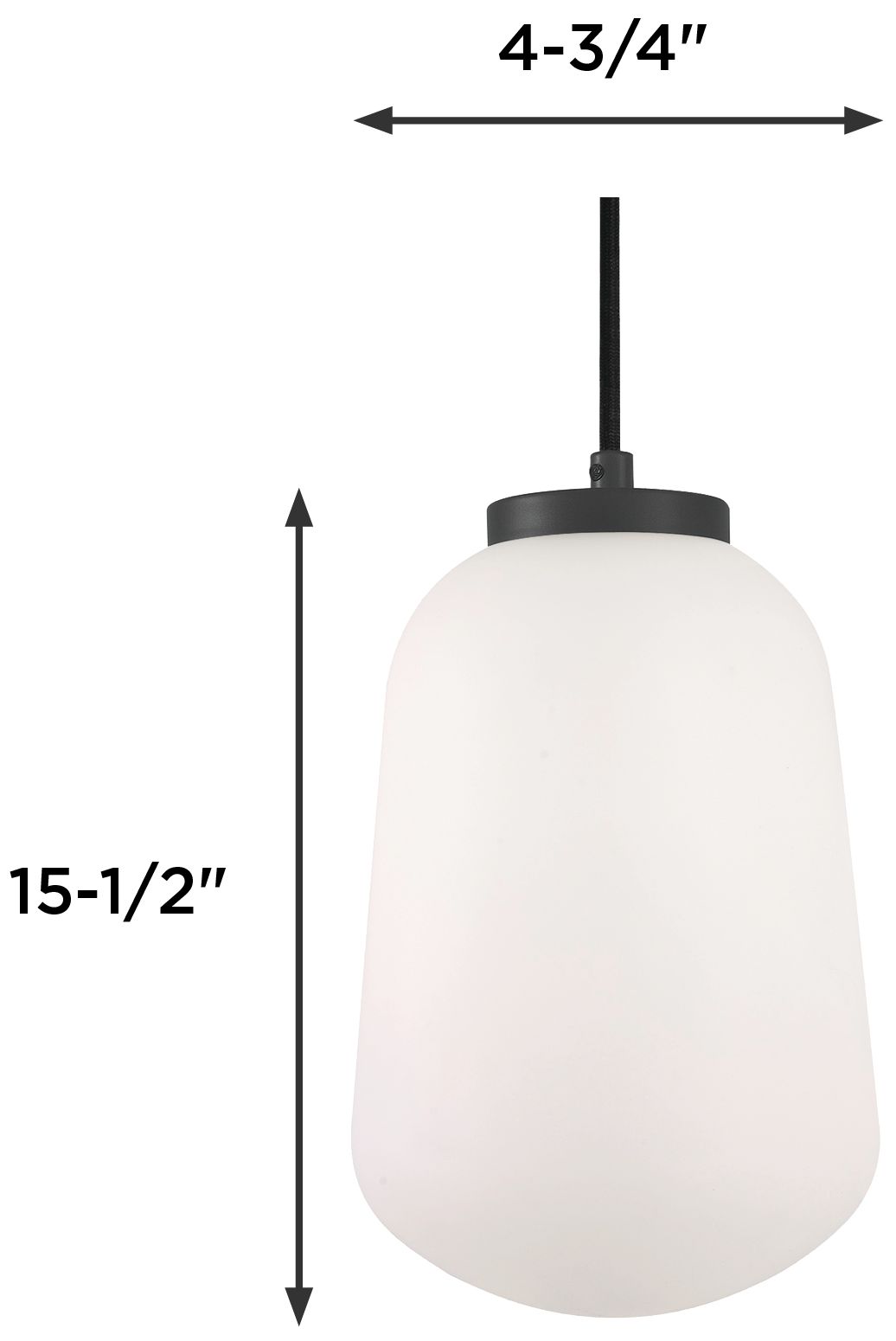Image 7 Olivia 7" Wide Black LED Pendant more views