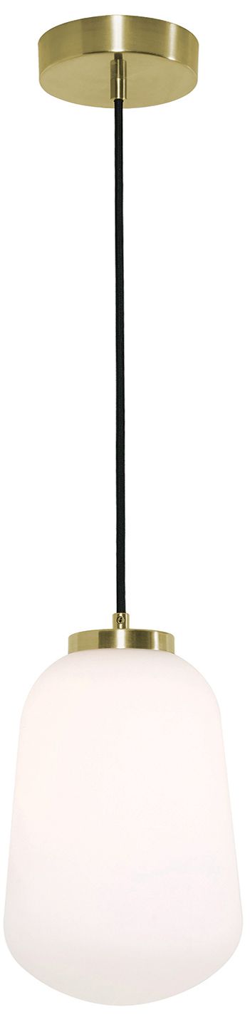 Image 2 Olivia 7" Wide Light Antique Brass LED Pendant more views