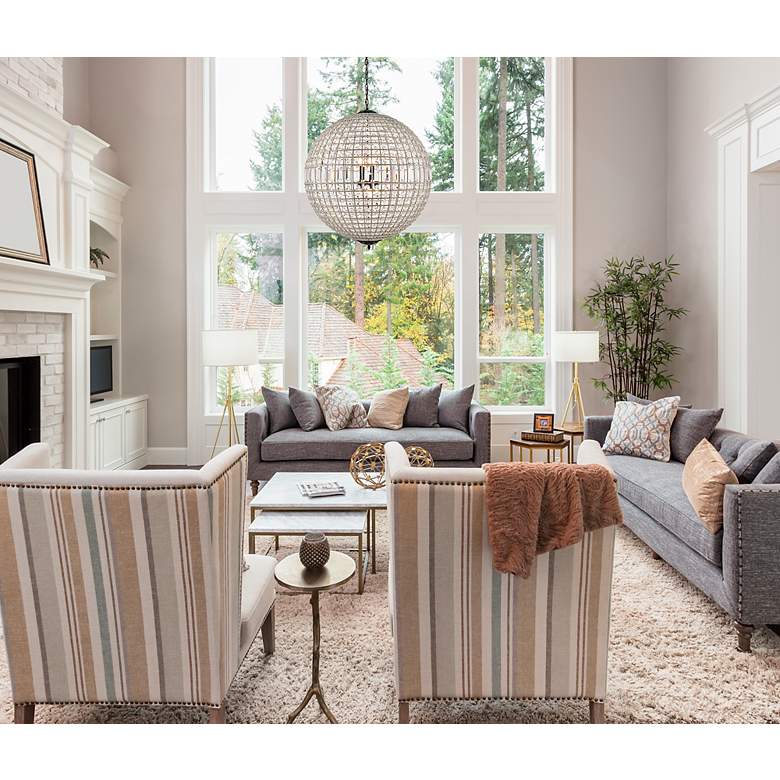Image 2 Olivia 8 Lt Dark Bronze Chandelier Clear more views
