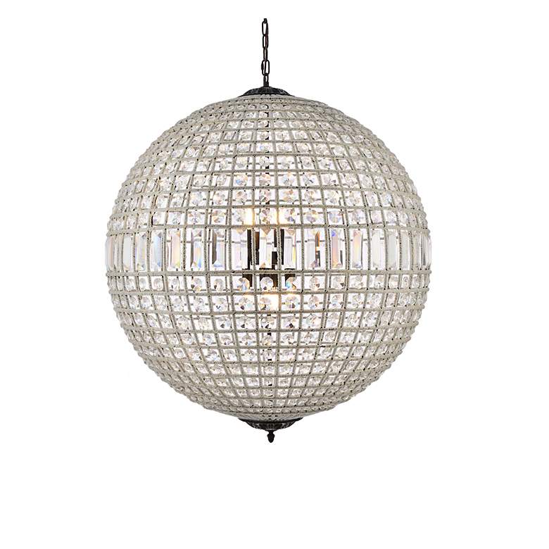 Image 3 Olivia 8 Lt Dark Bronze Chandelier Clear more views