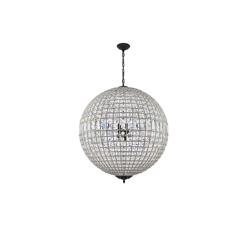Image 7 Olivia 8 Lt Dark Bronze Chandelier Clear more views