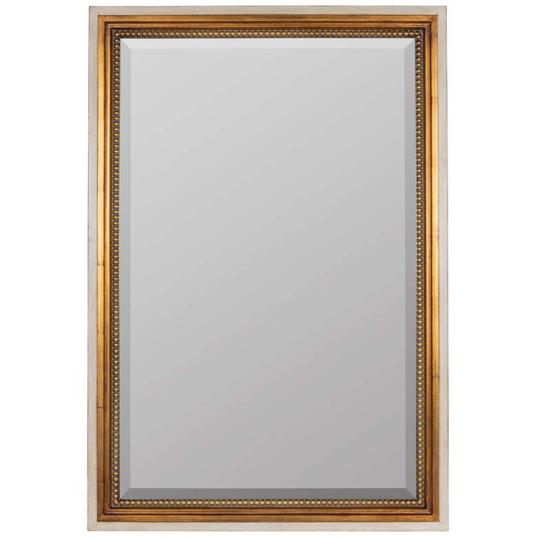 Image 2 Olivia Antiqued Gold 38 inch x 26 inch Resin Rectangle Wall Mirror