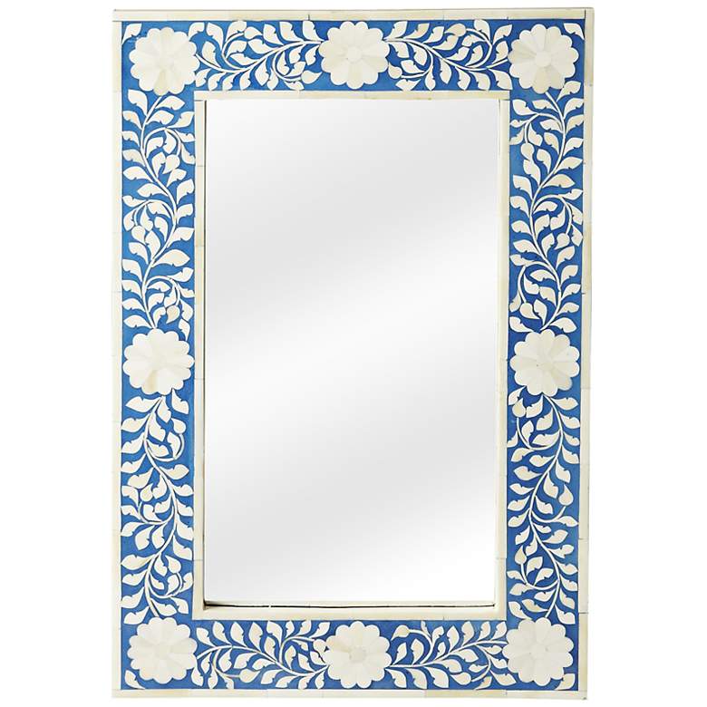 Image 2 Olivia Blue Bone Inlay 16" x 24" Wall Mirror