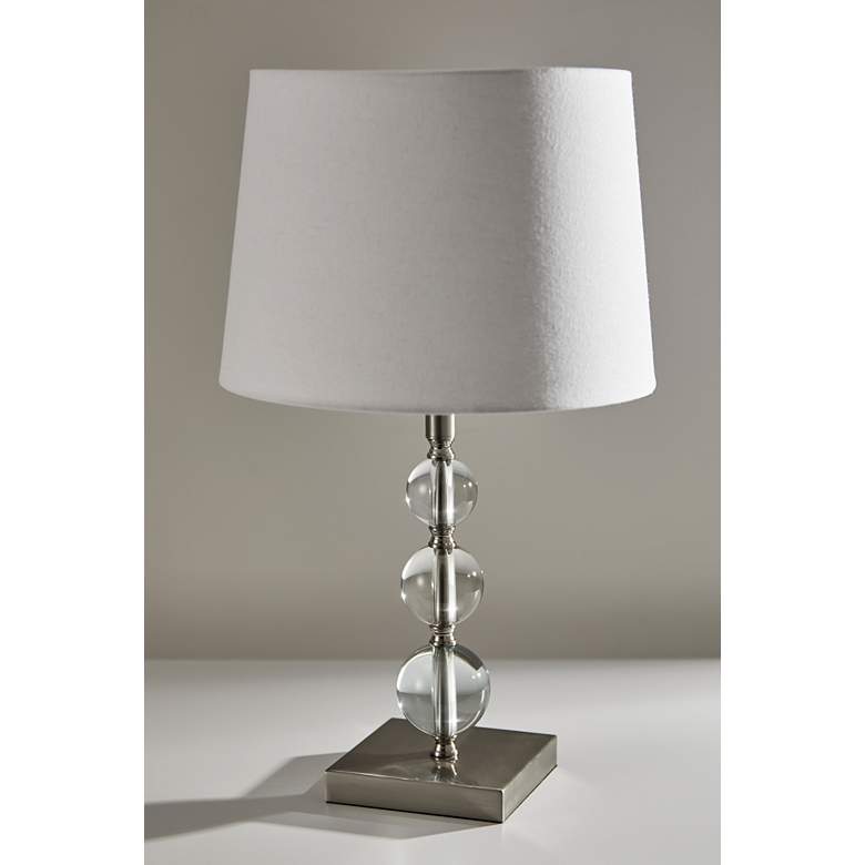 Image 4 Olivia Brushed Steel 3-Piece Floor and Table Lamp Set more views