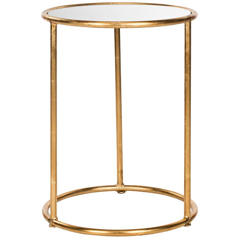 Image 1 Olivia Mirrored Gold Accent Table
