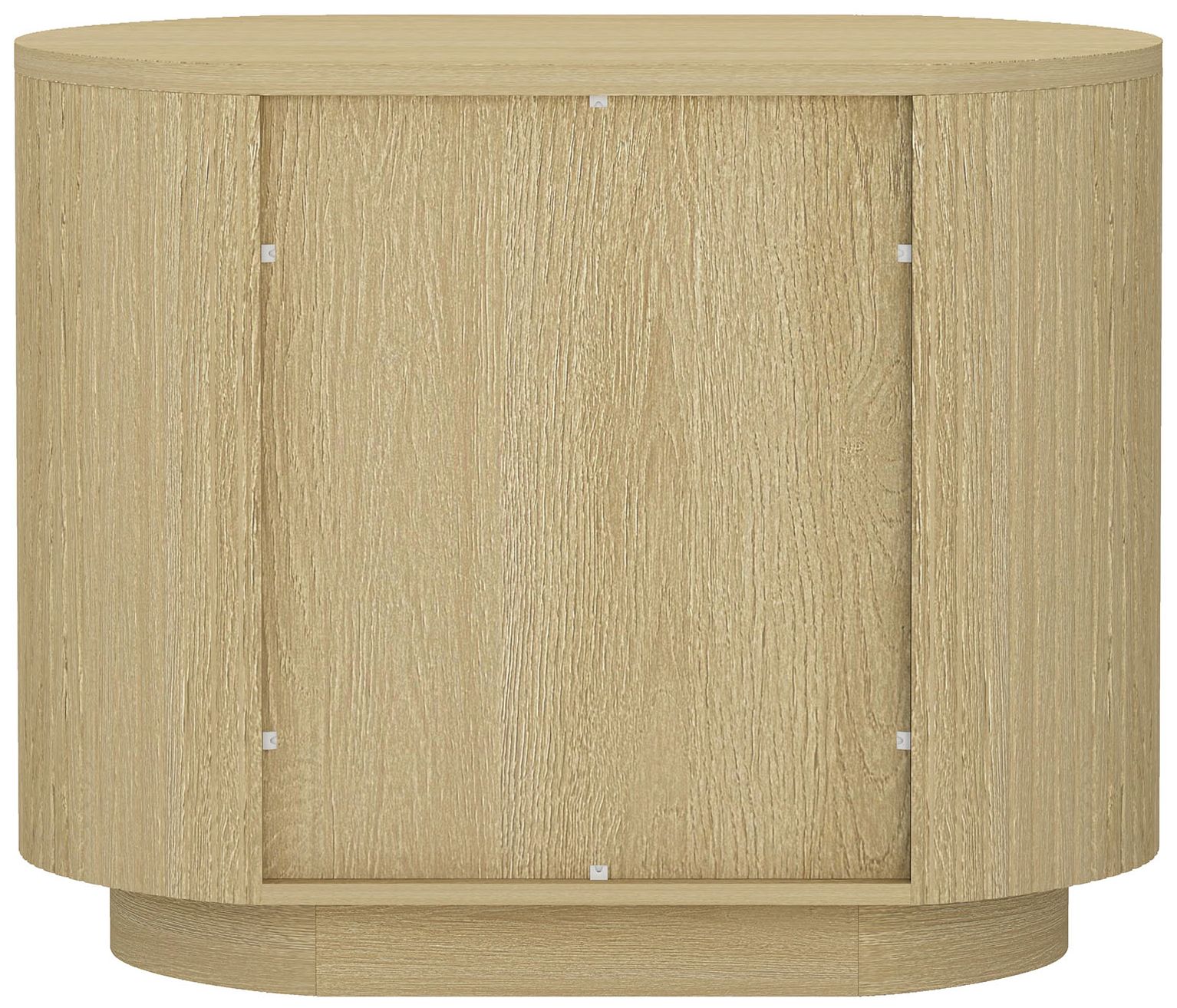 Olivia Modern Nightstand with 2 Drawers in Natural Oak and Gold