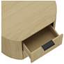 5_Olivia Modern Nightstand with 4 Drawers in Natural Oak and Black - Set of 2 more views