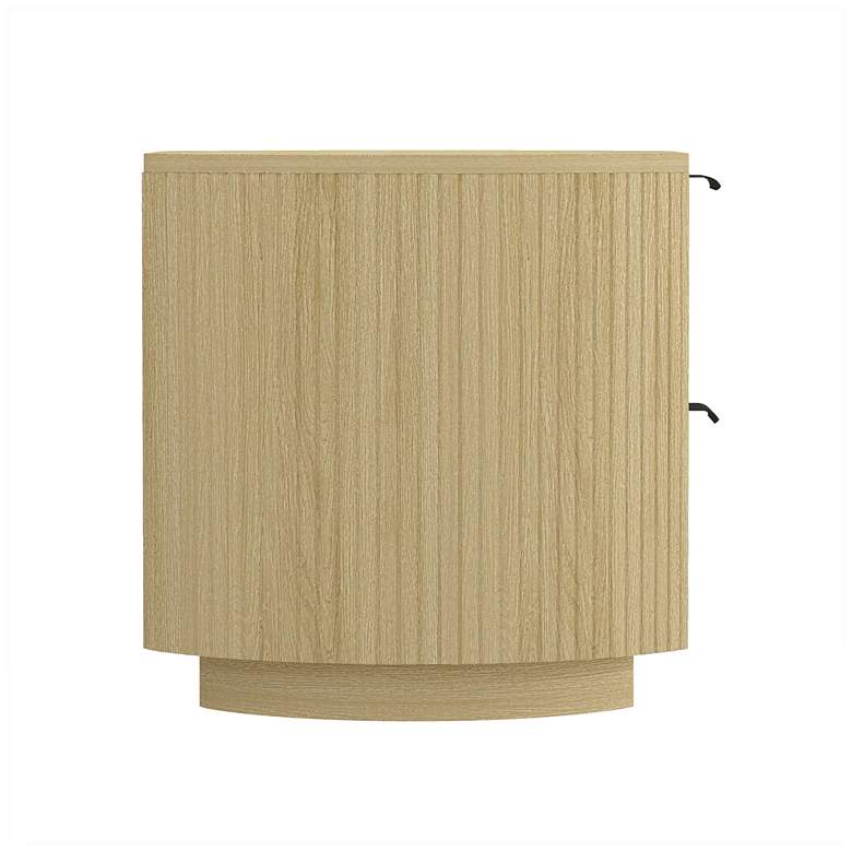 Image 7 Olivia Modern Nightstand with 4 Drawers in Natural Oak and Black - Set of 2 more views