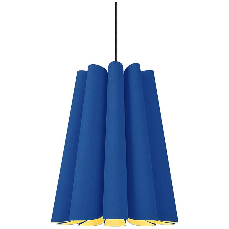 Image 1 Olivia Pendant WEP Light Collection - Black Finish - Blue Shade