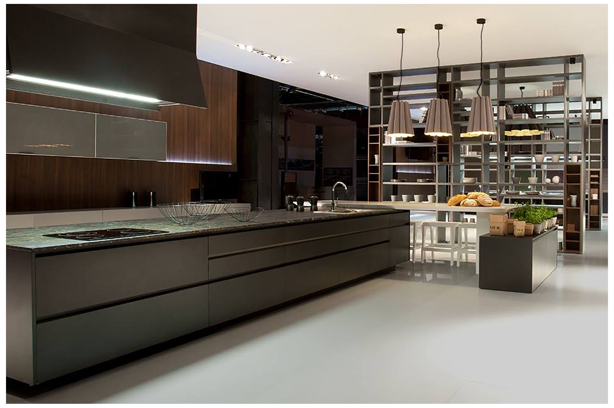 Image 4 Olivia Pendant WEP Light Collection - Black Finish - Grey Oak Shade more views