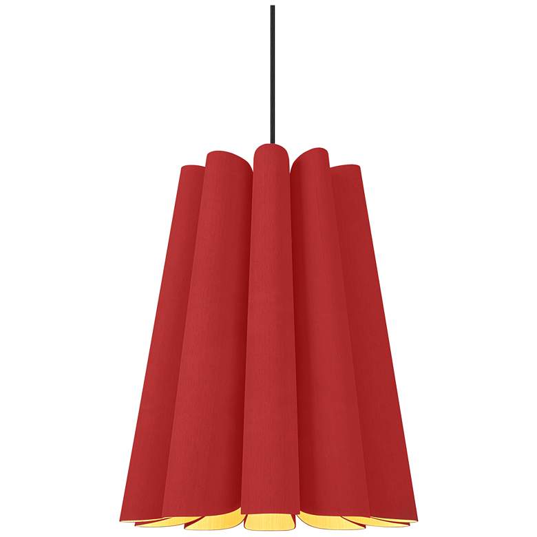 Image 1 Olivia Pendant WEP Light Collection - Black Finish - Red Shade