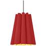 Olivia Pendant WEP Light Collection - Black Finish - Red Shade