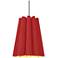 Olivia Pendant WEP Light Collection - Black Finish - Red Shade