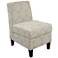 Ollano II Off-White Medallion Fabric Accent Chair w/ Storage
