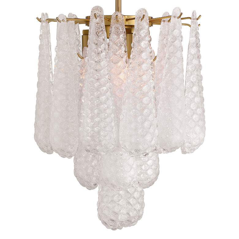Image 6 Ollie 14 1/4" Wide Aged Brass and Clear Glass Ceiling Light more views
