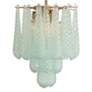 6_Ollie 14 1/4" Wide Aged Brass and Green Glass Ceiling Light more views