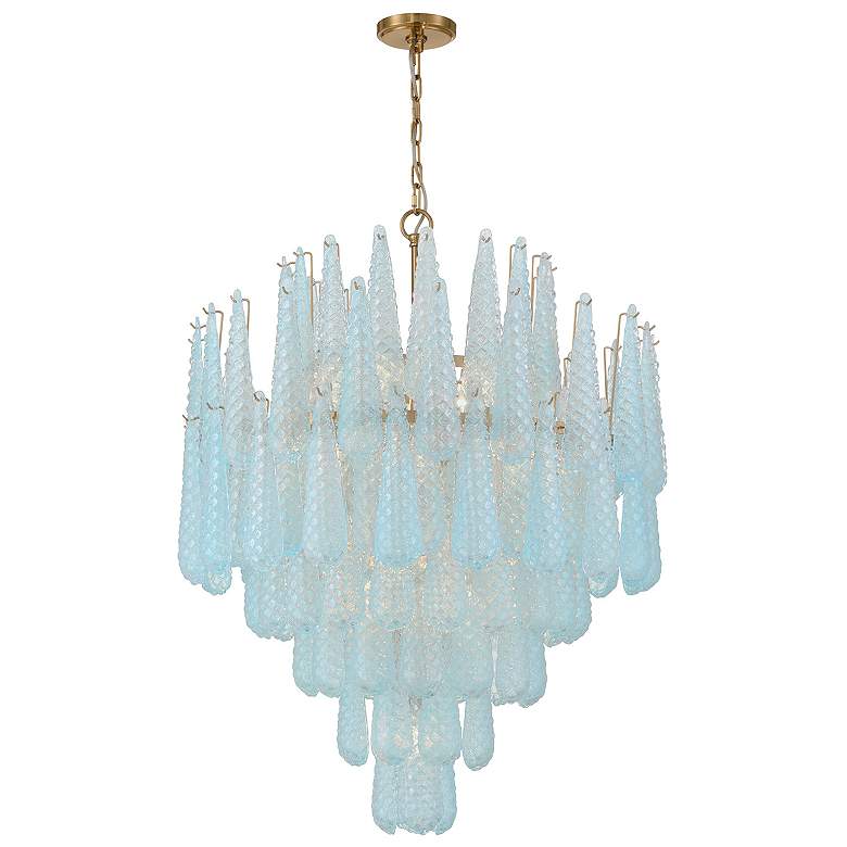 Image 1 Ollie 21 Light Aged Brass Chandelier