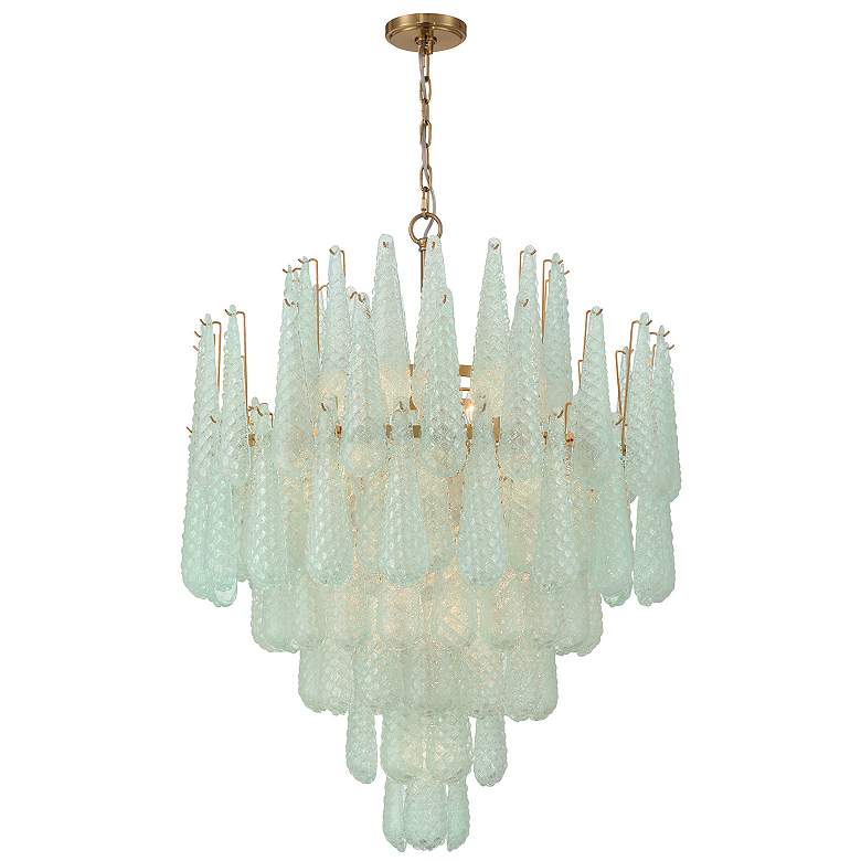 Image 1 Ollie 21 Light Aged Brass Chandelier