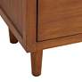 Ollie 32" Wide Brushed Teak 3-Drawer Cabinet with Crystal Handles in scene