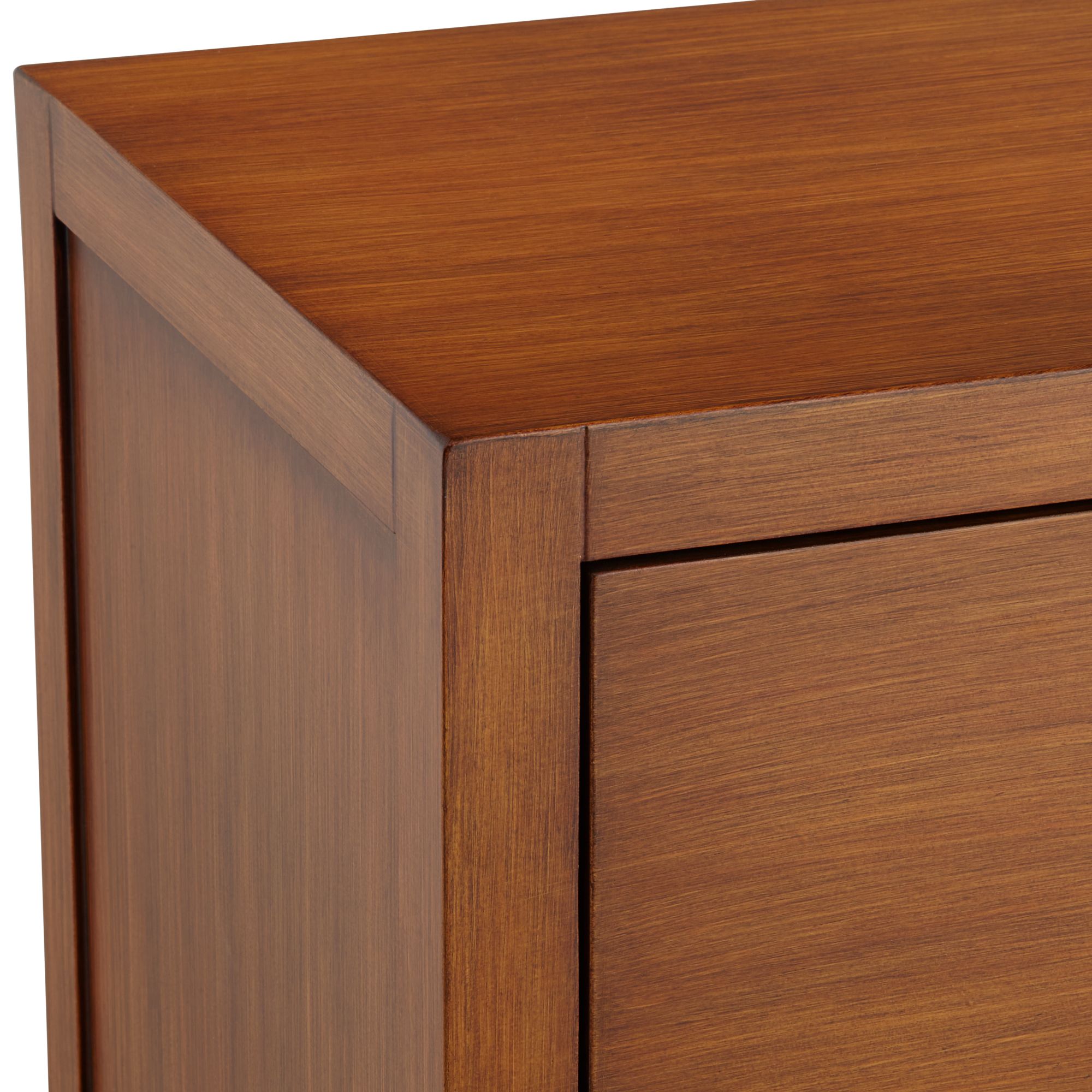 Image 3 Ollie 32" Wide Brushed Teak 3-Drawer Cabinets Set of 2 more views