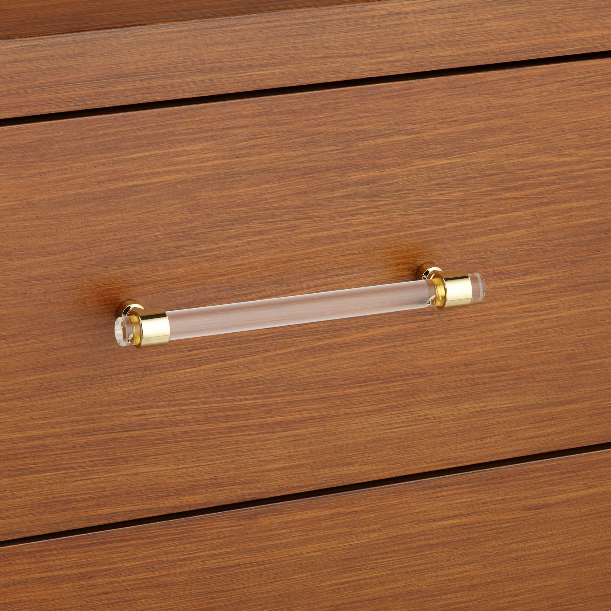 Image 4 Ollie 32" Wide Brushed Teak 3-Drawer Cabinets Set of 2 more views