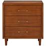 6_Ollie 32" Wide Brushed Teak 3-Drawer Cabinets Set of 2 more views