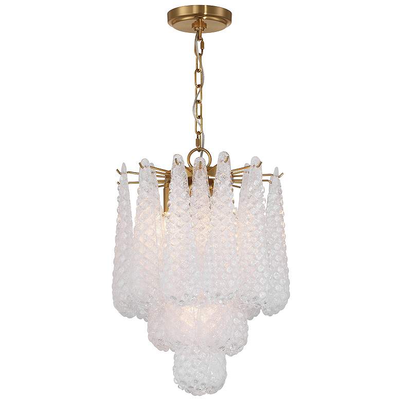 Image 2 Ollie 4 Light Aged Brass Pendant
