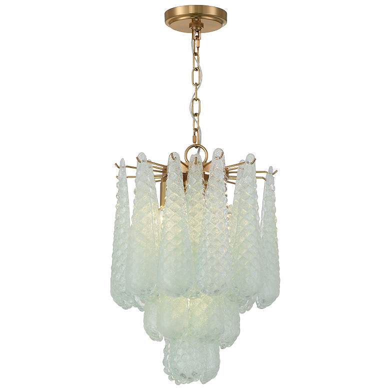 Image 2 Ollie 4 Light Aged Brass Pendant