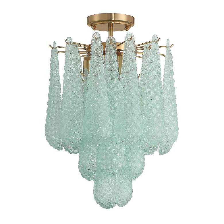 Image 3 Ollie 4 Light Aged Brass Semi Flush Mount more views