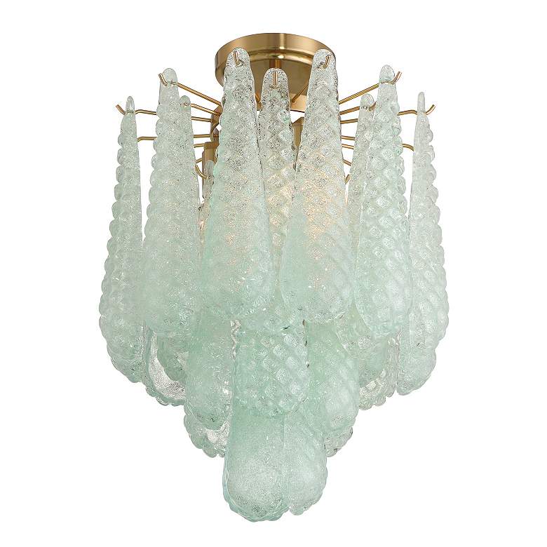 Image 5 Ollie 4 Light Aged Brass Semi Flush Mount more views