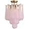 Ollie 4 Light Aged Brass Semi Flush Mount