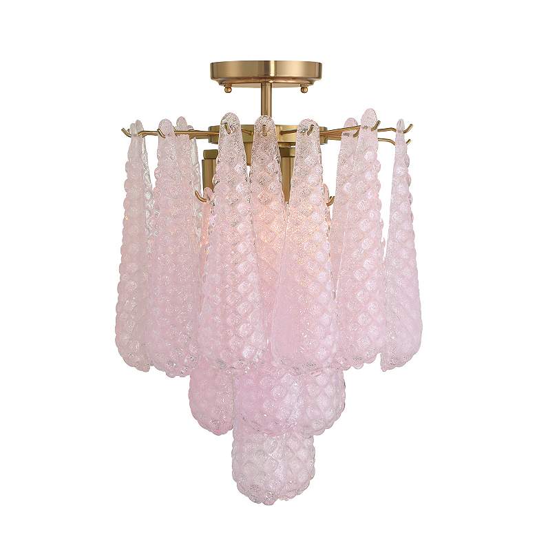 Image 4 Ollie 4 Light Aged Brass Semi Flush Mount more views