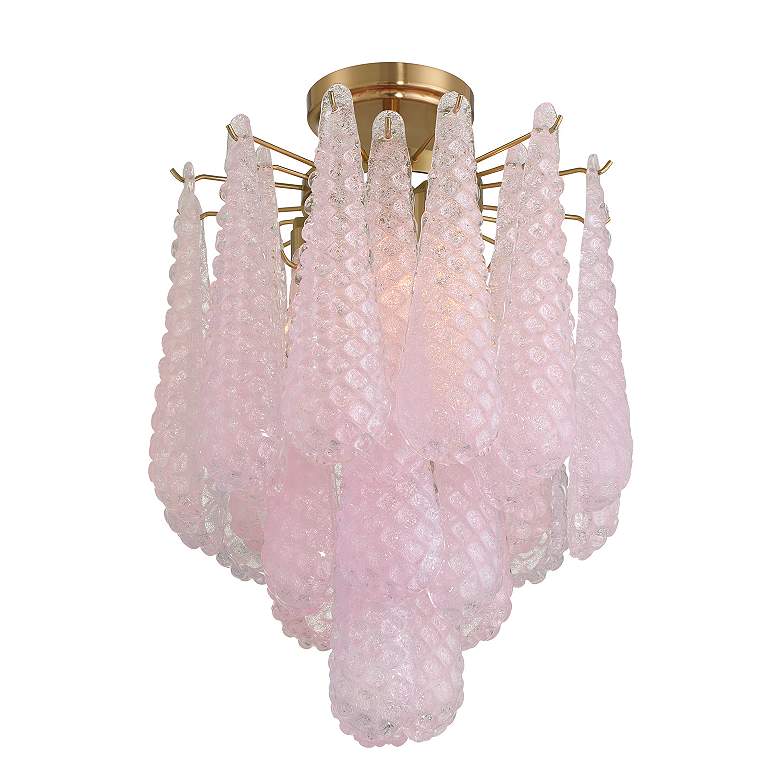 Image 5 Ollie 4 Light Aged Brass Semi Flush Mount more views