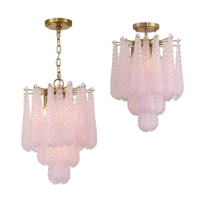 Image 7 Ollie 4 Light Aged Brass Semi Flush Mount more views