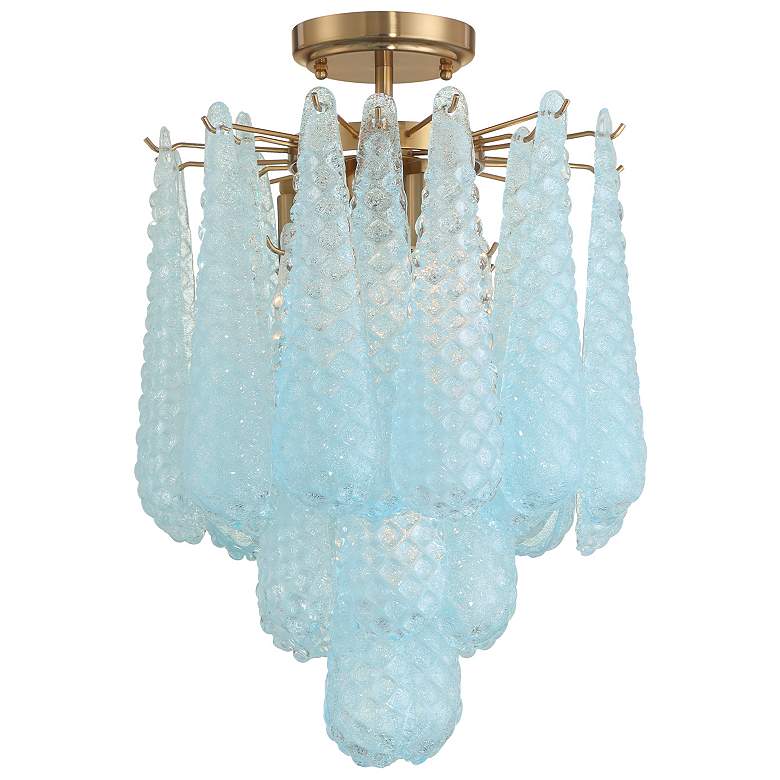 Image 2 Ollie 4 Light Aged Brass Semi Flush Mount