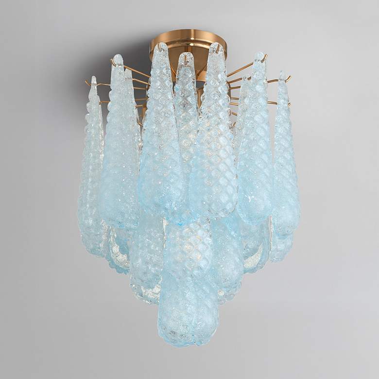Image 1 Ollie 4 Light Aged Brass Semi Flush Mount