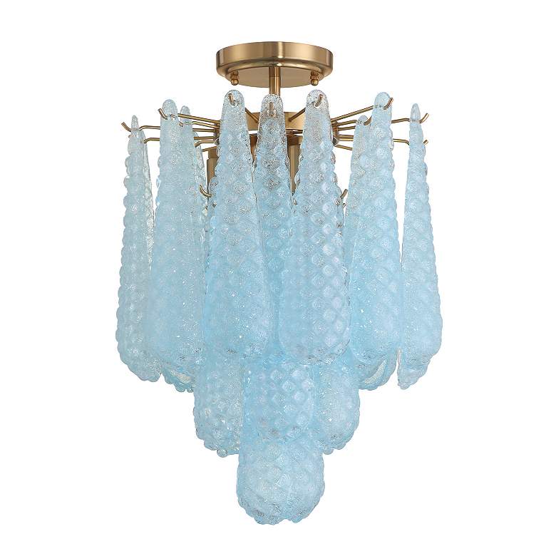 Image 3 Ollie 4 Light Aged Brass Semi Flush Mount more views