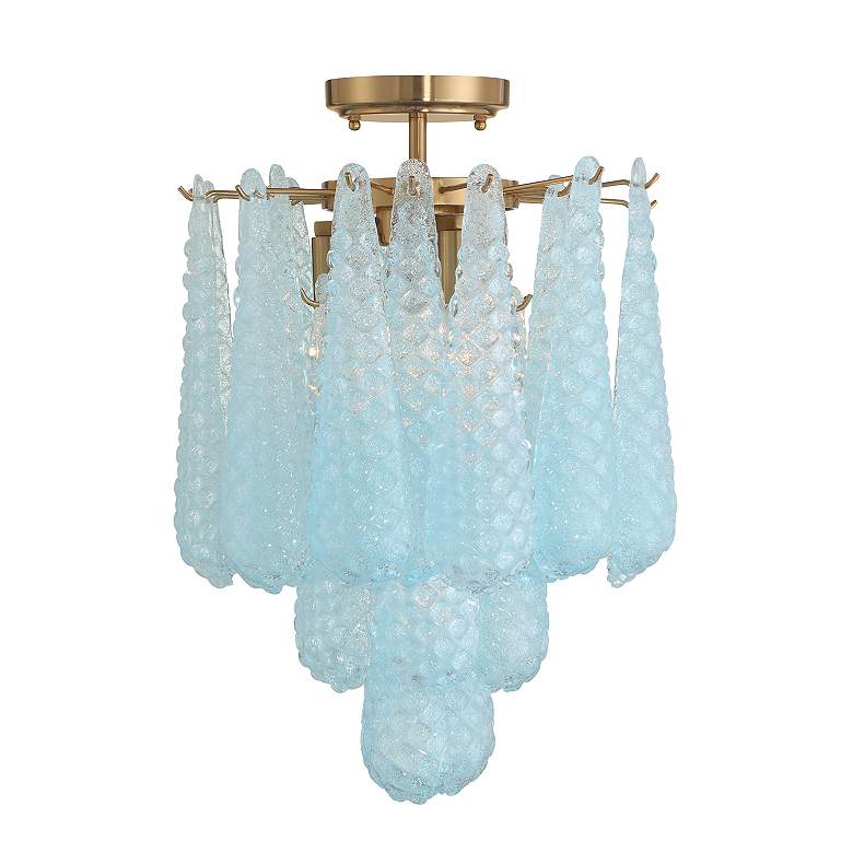Image 4 Ollie 4 Light Aged Brass Semi Flush Mount more views