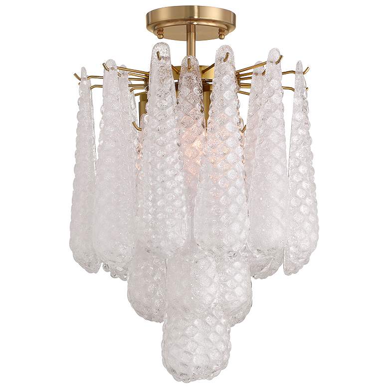 Image 2 Ollie 4 Light Aged Brass Semi Flush Mount