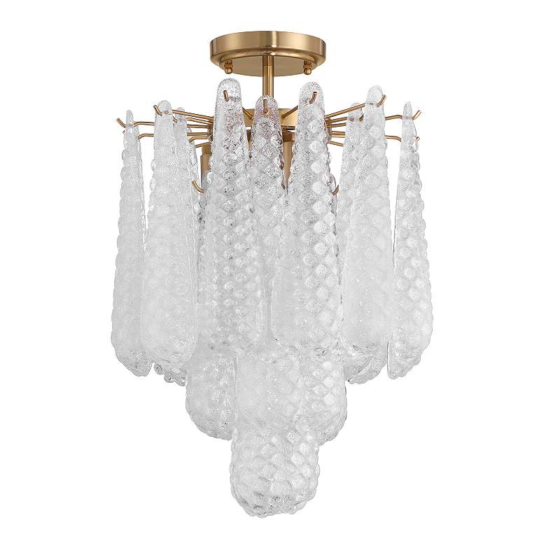 Image 3 Ollie 4 Light Aged Brass Semi Flush Mount more views