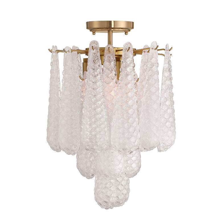 Image 4 Ollie 4 Light Aged Brass Semi Flush Mount more views