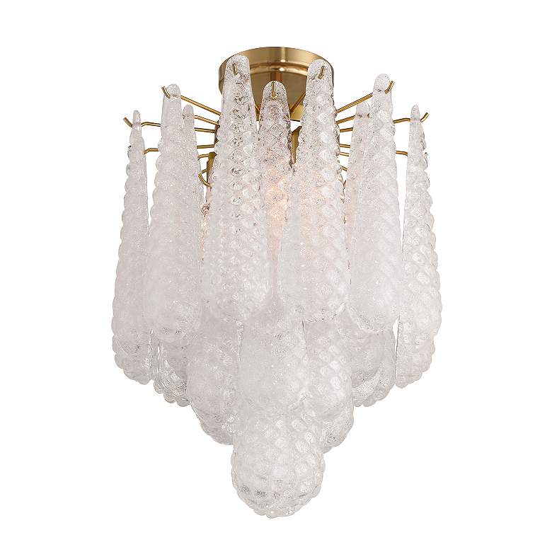 Image 5 Ollie 4 Light Aged Brass Semi Flush Mount more views