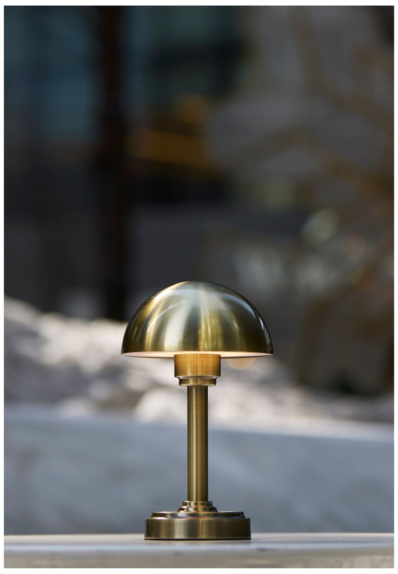 Image 3 Ollie LED Cordless Table Lamp- Antique Brass more views