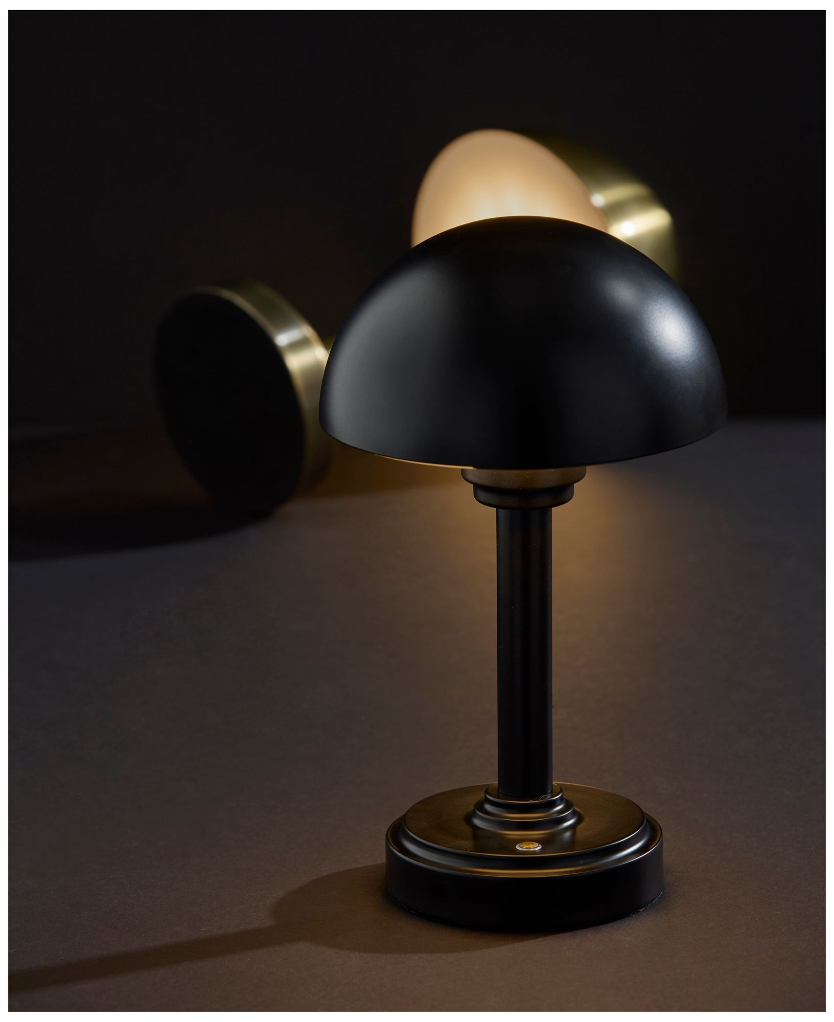 Ollie LED Cordless Table Lamp- Black
