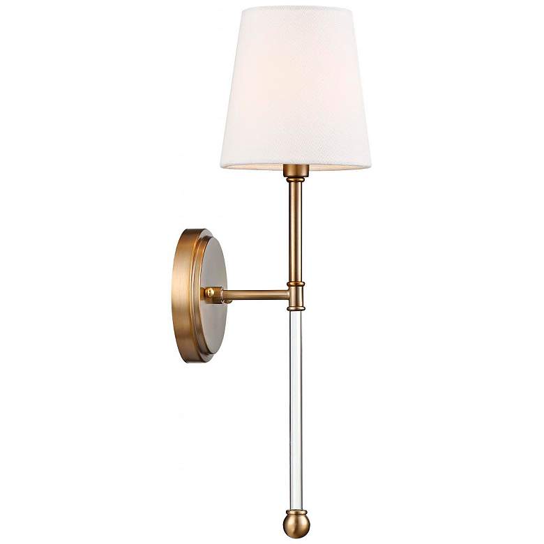 Image 3 Olmstead 19" High Burnished Brass Wall Sconce more views